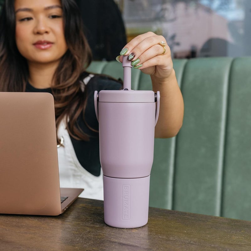 BrÃ¼Mate Magnetic Straw Caps | Silicone Straw Topper 2-pack | Dust & Dirt Resistant | Compatible with All Era and Resa Tumblers (Sage) - Image 2